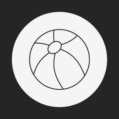 Plaj topu çizgisi simgesi