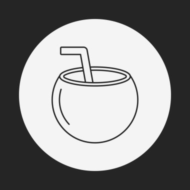 Hindistan cevizi içki satırı simgesi