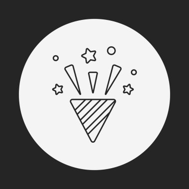 parti süslemeleri şerit satırı simgesi