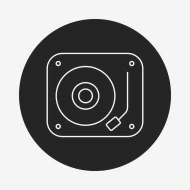 DJ disk satırı simgesi