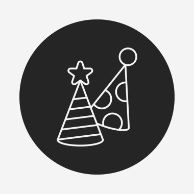 Parti şapka çizgisi simgesi