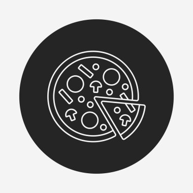 Pizza çizgisi simgesi