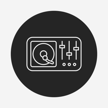 DJ disk satırı simgesi