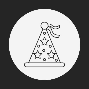 Parti şapka çizgisi simgesi