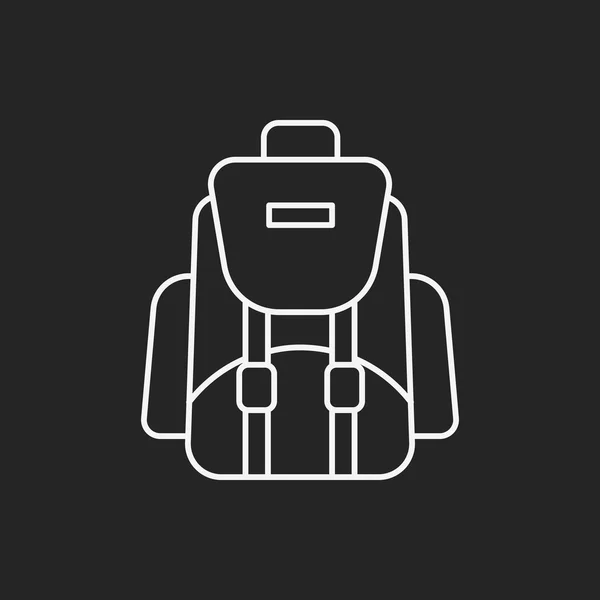 Icono de línea mochila — Vector de stock