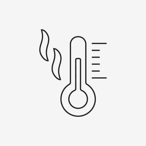 Thermometer-Zeilensymbol — Stockvektor