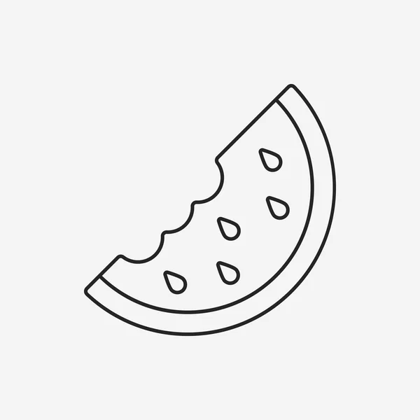 Watermeloen lijn pictogram — Stockvector
