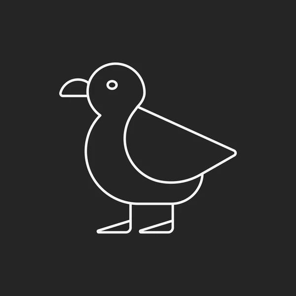 Icono de línea de gaviota — Vector de stock