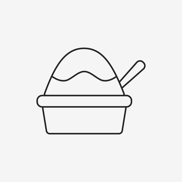 Icono de línea de helado — Vector de stock