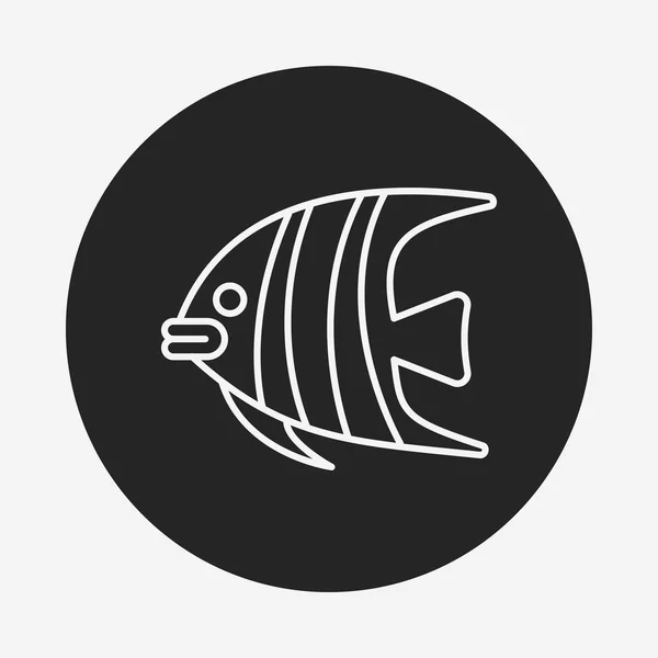 魚の線アイコン — ストックベクタ