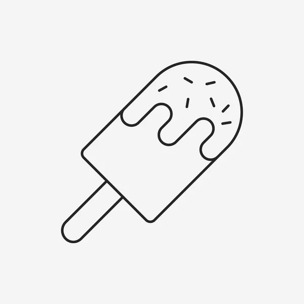 Ice cream line icon — Stock Vector