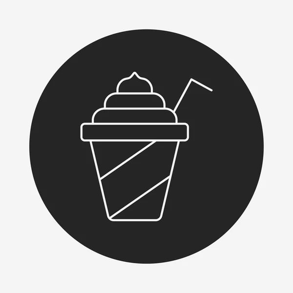Línea de hielo-bebida icono — Archivo Imágenes Vectoriales