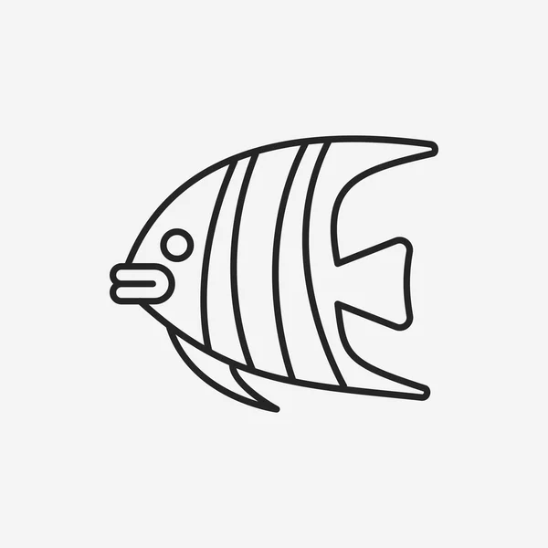 Ícone de linha de peixe —  Vetores de Stock