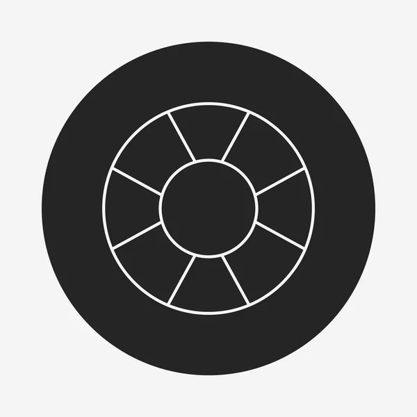 Ikona čáry záchranný kruh — Stockový vektor
