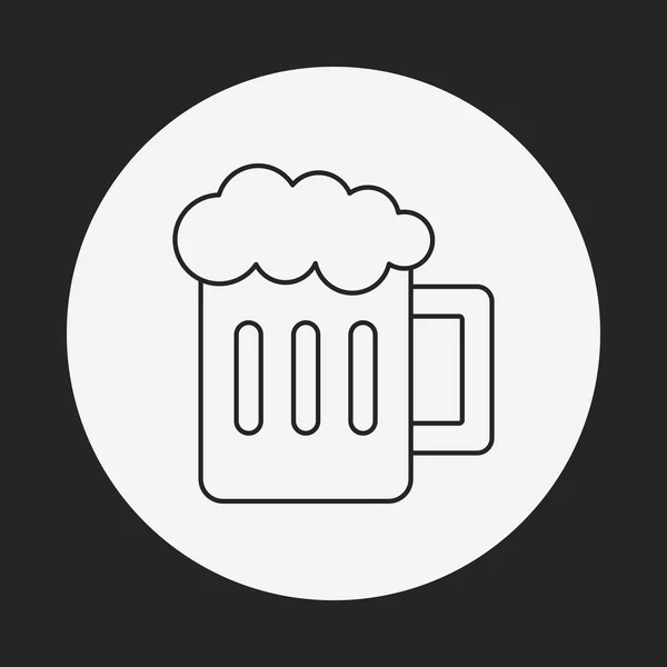 Icono de línea de cerveza — Vector de stock