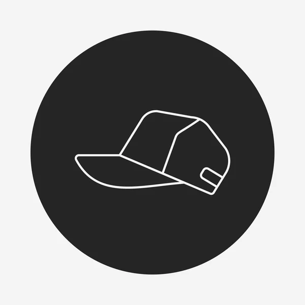 Sun hat line icon — Stock Vector