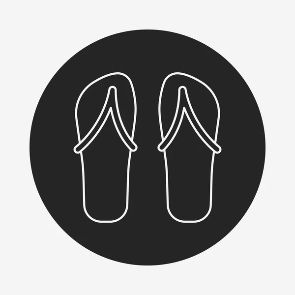 Pantoffellinien-Symbol — Stockvektor