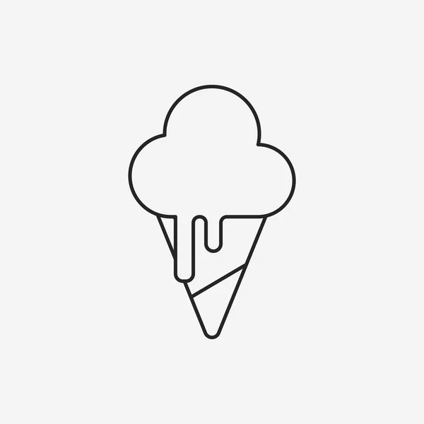 Ícone de linha de sorvete — Vetor de Stock