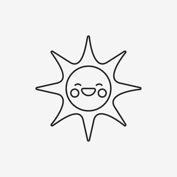 太陽線のアイコン — ストックベクタ