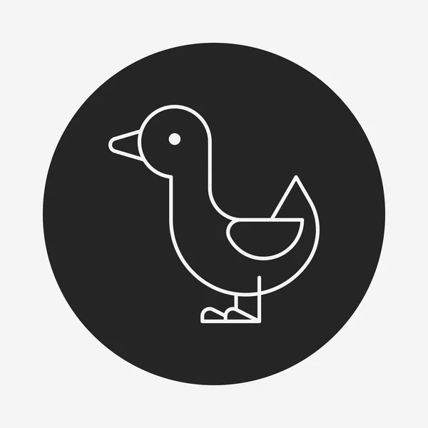 Icône canard ligne — Image vectorielle