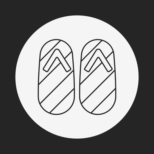 Pantoffellinien-Symbol — Stockvektor