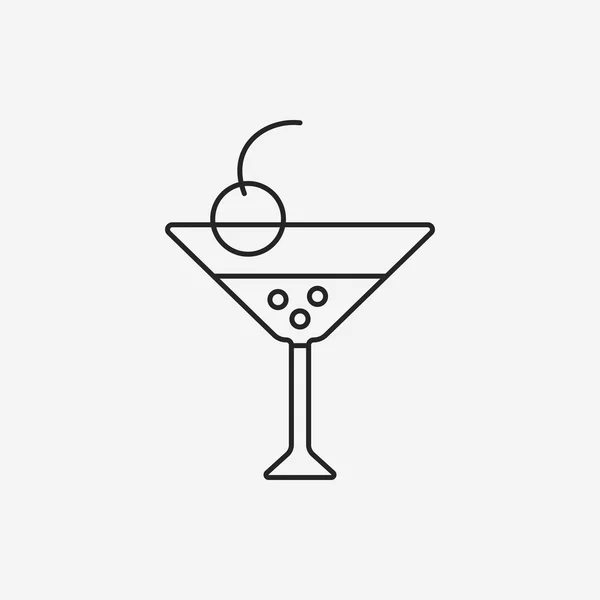 Champagne lijn pictogram — Stockvector