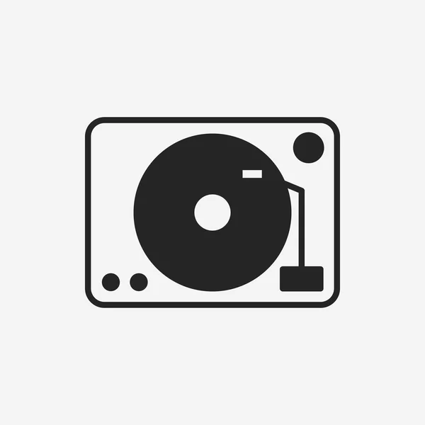 DJ icono de disco — Vector de stock