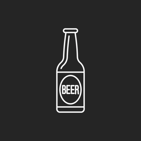 Ícone de linha de cerveja — Vetor de Stock