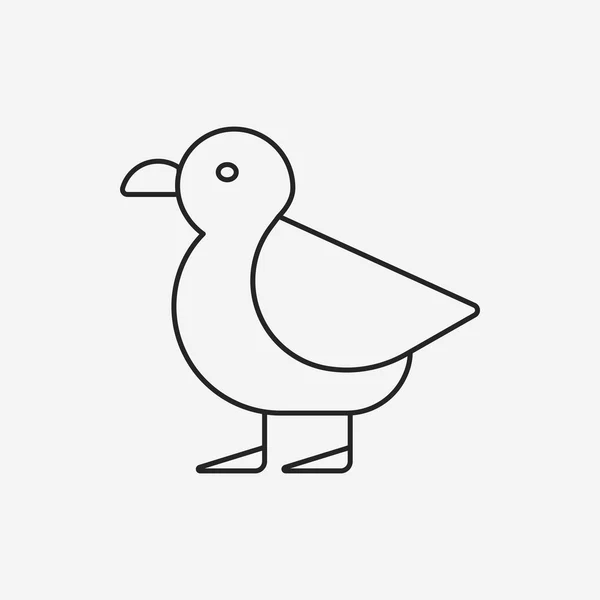 Icono de línea de gaviota — Vector de stock