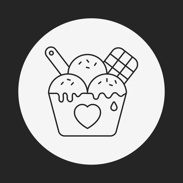 Ice cream line icon — Stock Vector