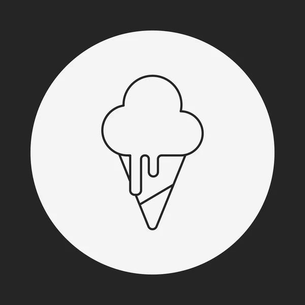 Ice cream line icon — Stock Vector