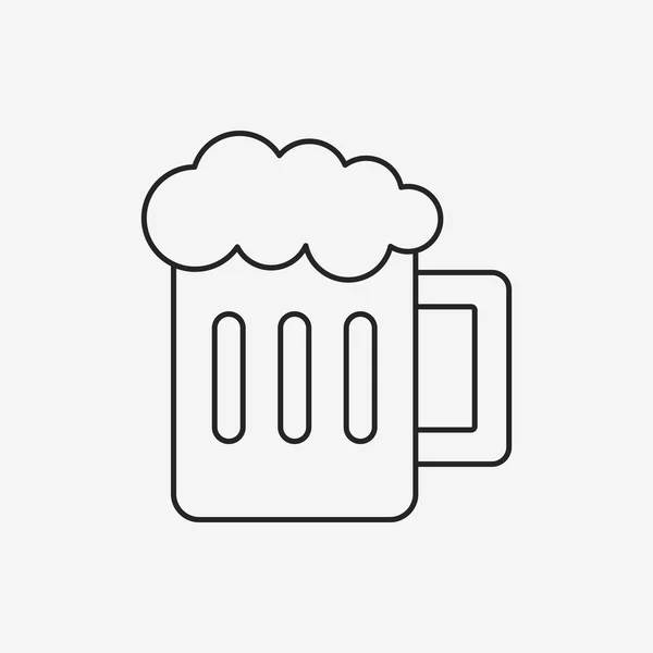 Icono de línea de cerveza — Vector de stock