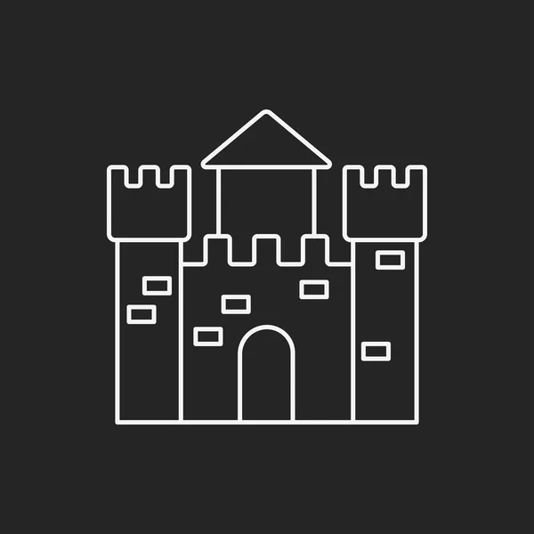Icône de ligne de château — Image vectorielle