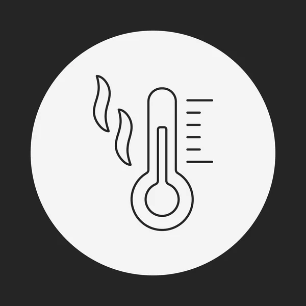 Thermometer-Zeilensymbol — Stockvektor