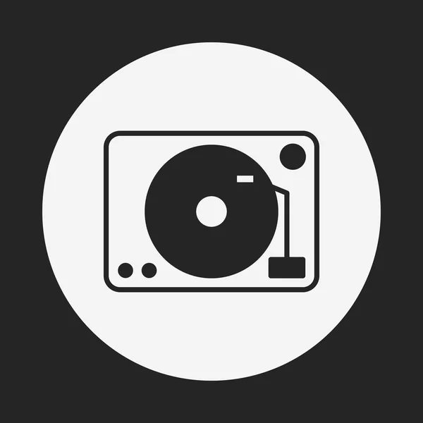 DJ icono de disco — Vector de stock