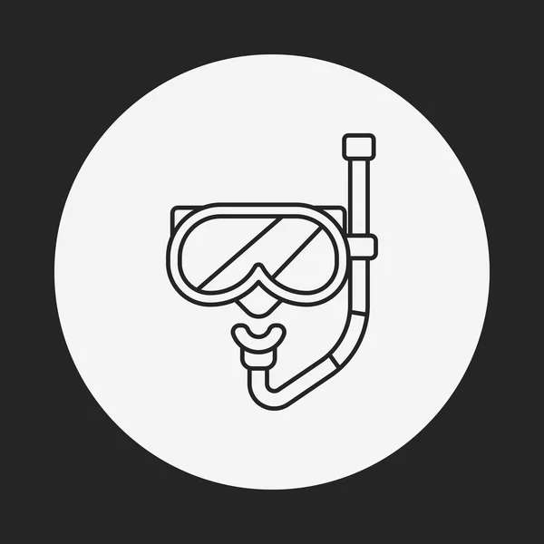 Gafas icono de línea — Vector de stock