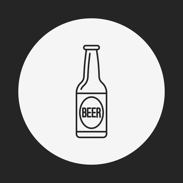 Icono de línea de cerveza — Vector de stock