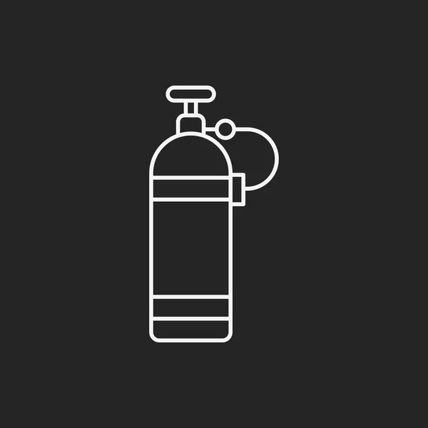 Icono de línea botellas de oxígeno — Archivo Imágenes Vectoriales