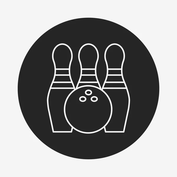 Icône ligne de bowling — Image vectorielle