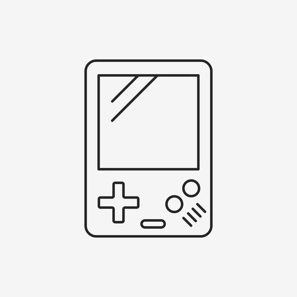 Consoles de jeu portables icône de ligne — Image vectorielle
