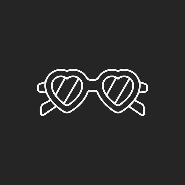 Icono de línea gafas — Vector de stock