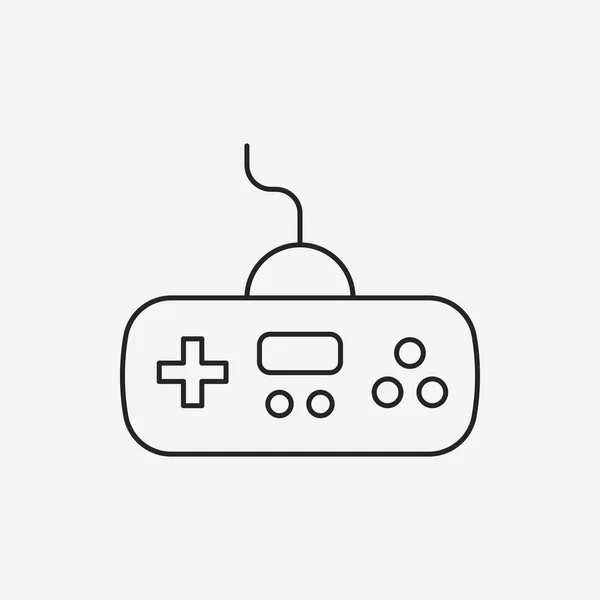 Ícone de linha controlador de jogo — Vetor de Stock