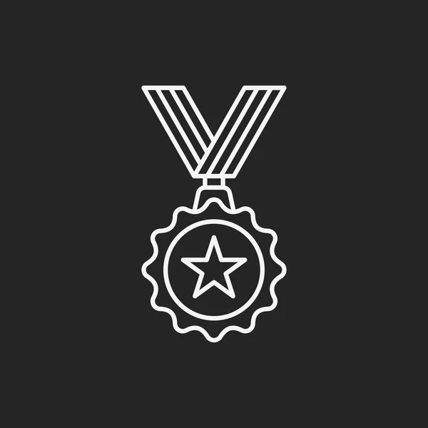 Medal linia ikona — Wektor stockowy