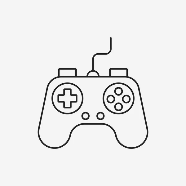 Juego controlador línea icono — Vector de stock