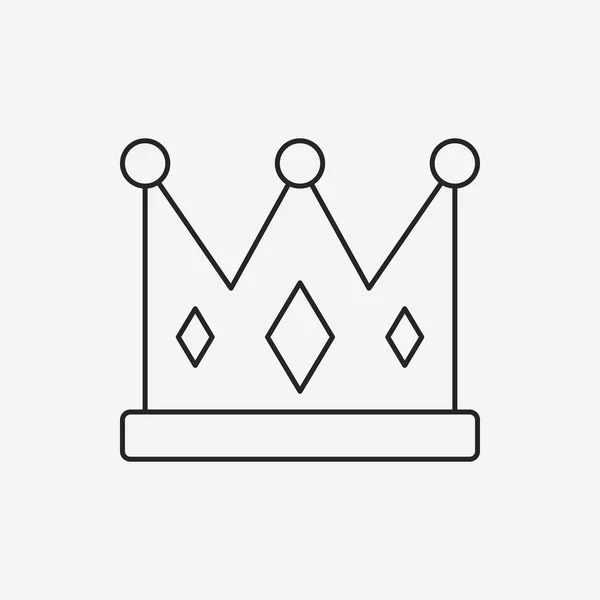 Corona icono de línea — Archivo Imágenes Vectoriales
