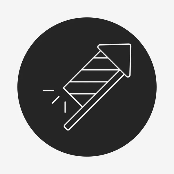 Firecrackers line icon — Stock Vector
