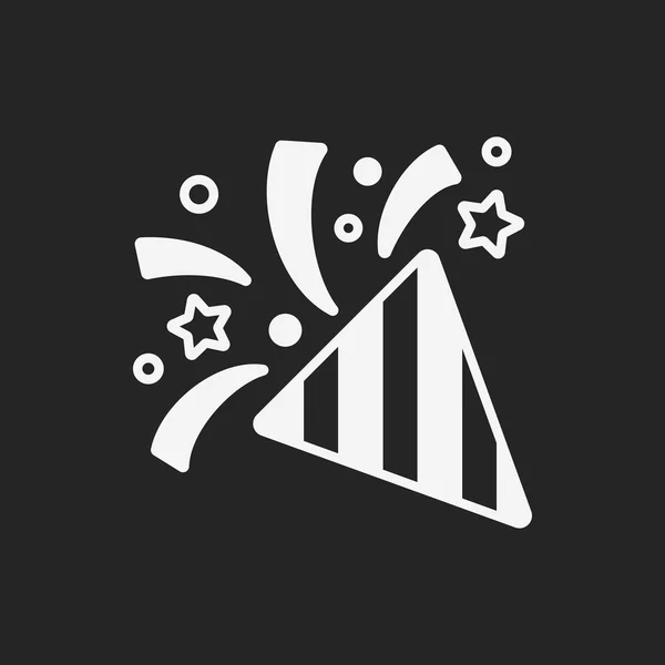 Partij versieren pictogram lint — Stockvector