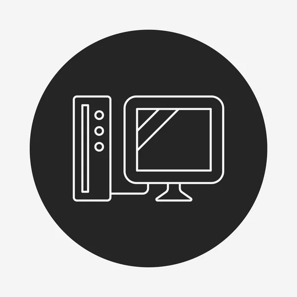 Computer game line icon — Stock Vector