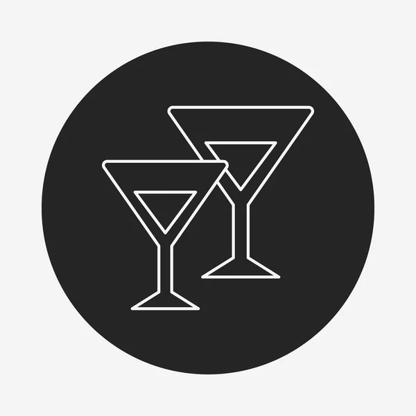 Icône de ligne de boisson glacée — Image vectorielle