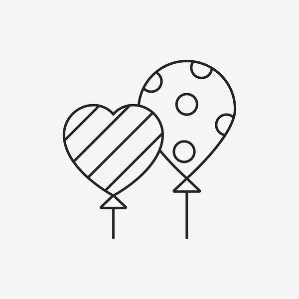 Ballon lijn pictogram — Stockvector